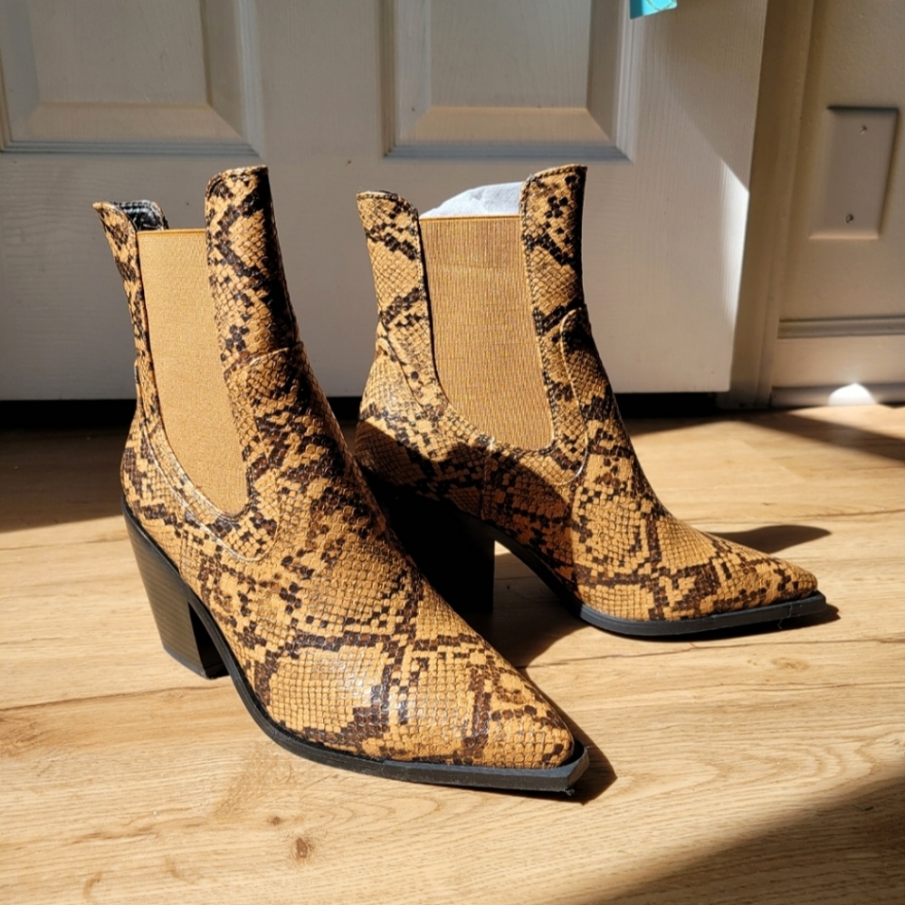 Snakeskin Booties